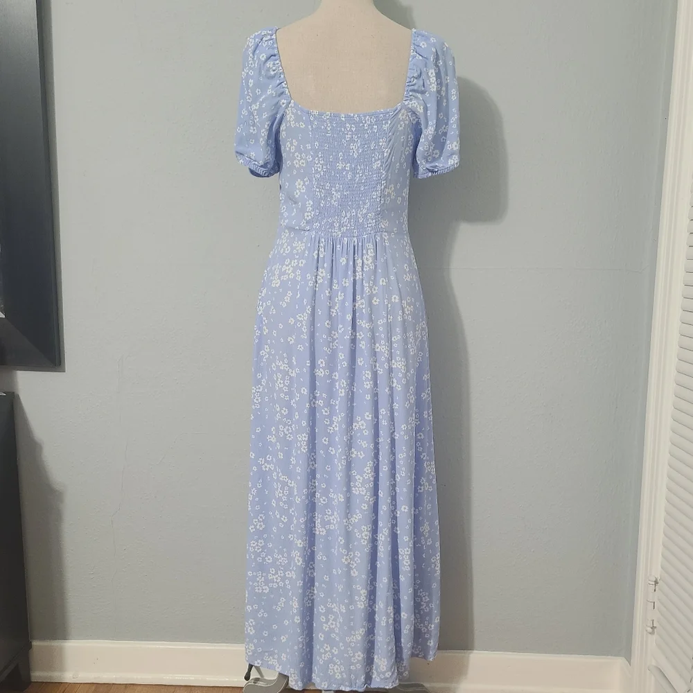 & Other Stories Blue Floral Maxi‎ Dress Size 6